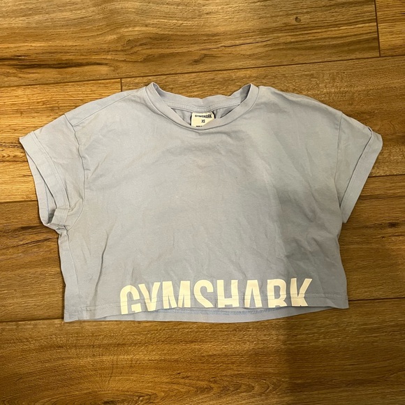 Gymshark Tops - Gymshark Sky Blue Cropped Tee